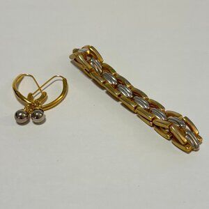 Gold & Silver Earring Bracelet Combo